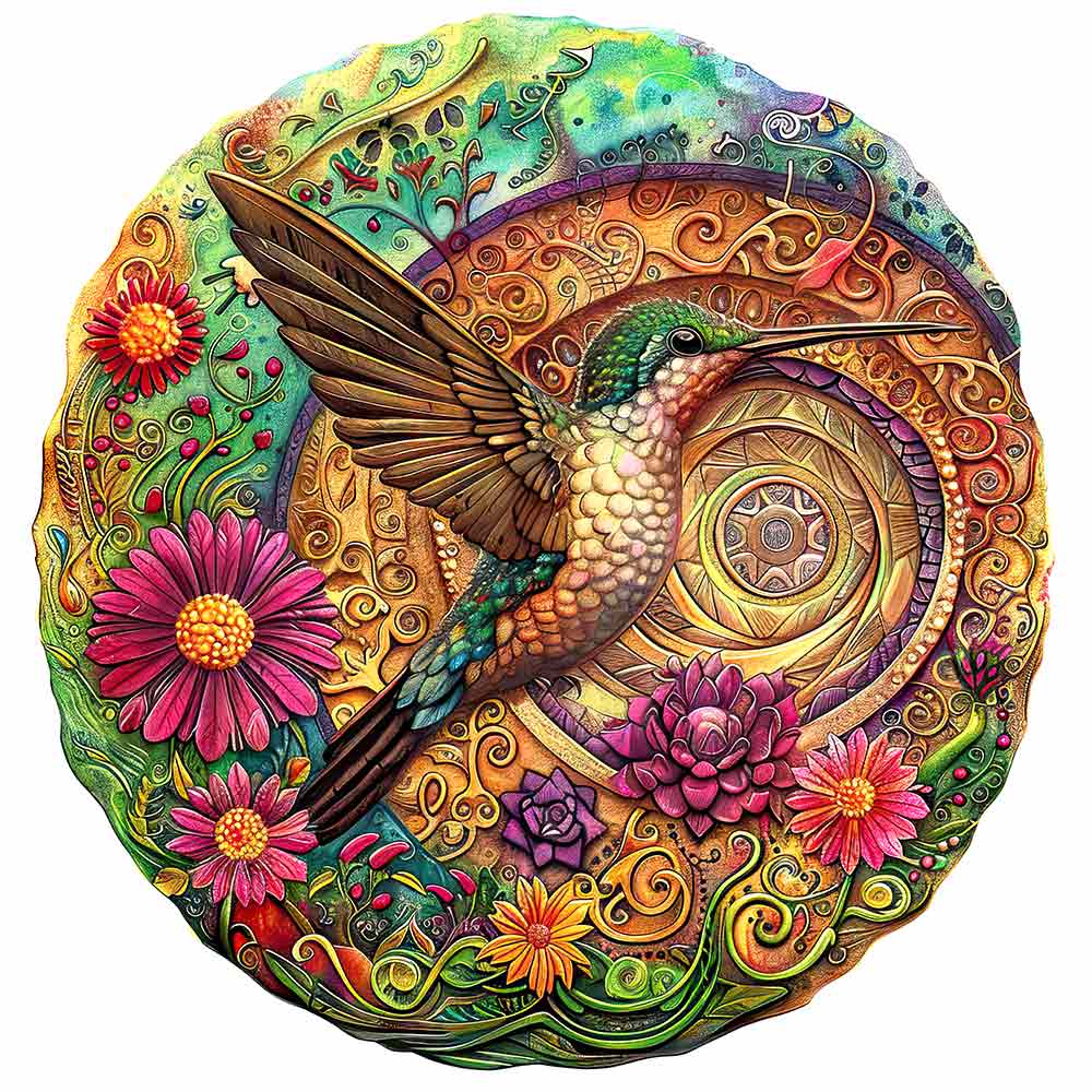 Blossom Hummingbird - Wooden Jigsaw Puzzle