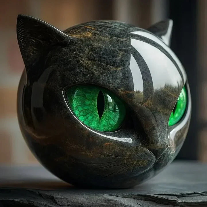 NOCTURA | Enchanted Black Cat Sculpture