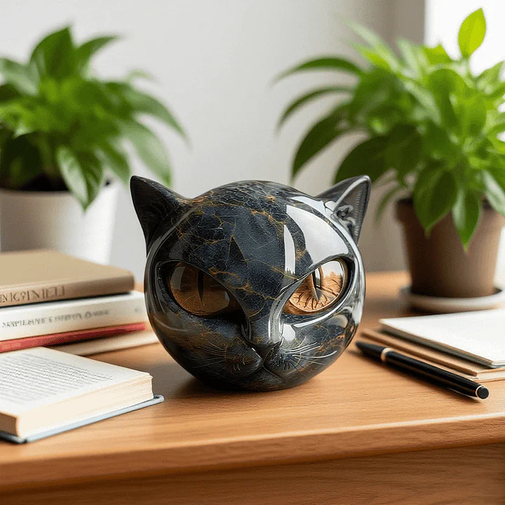 NOCTURA | Enchanted Black Cat Sculpture