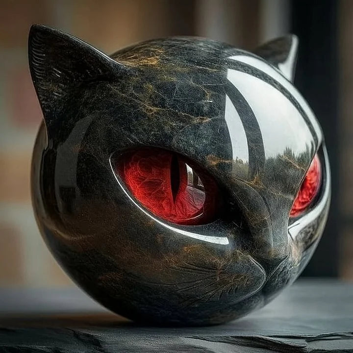 NOCTURA | Enchanted Black Cat Sculpture
