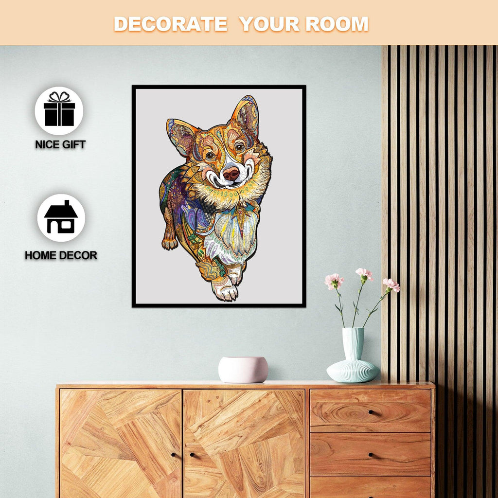 Clever Corgi Wooden Jigsaw Puzzle