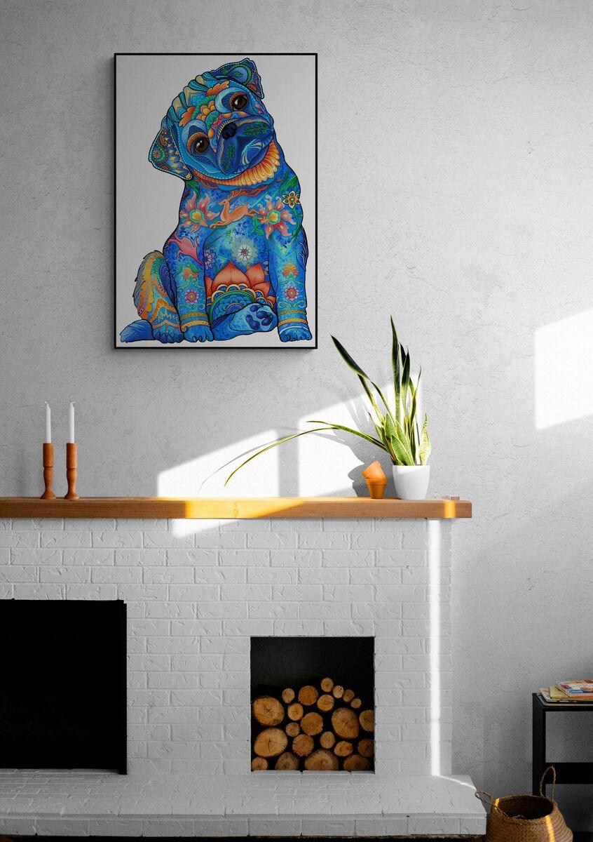 Cute Pug Wooden Jigsaw Puzzle