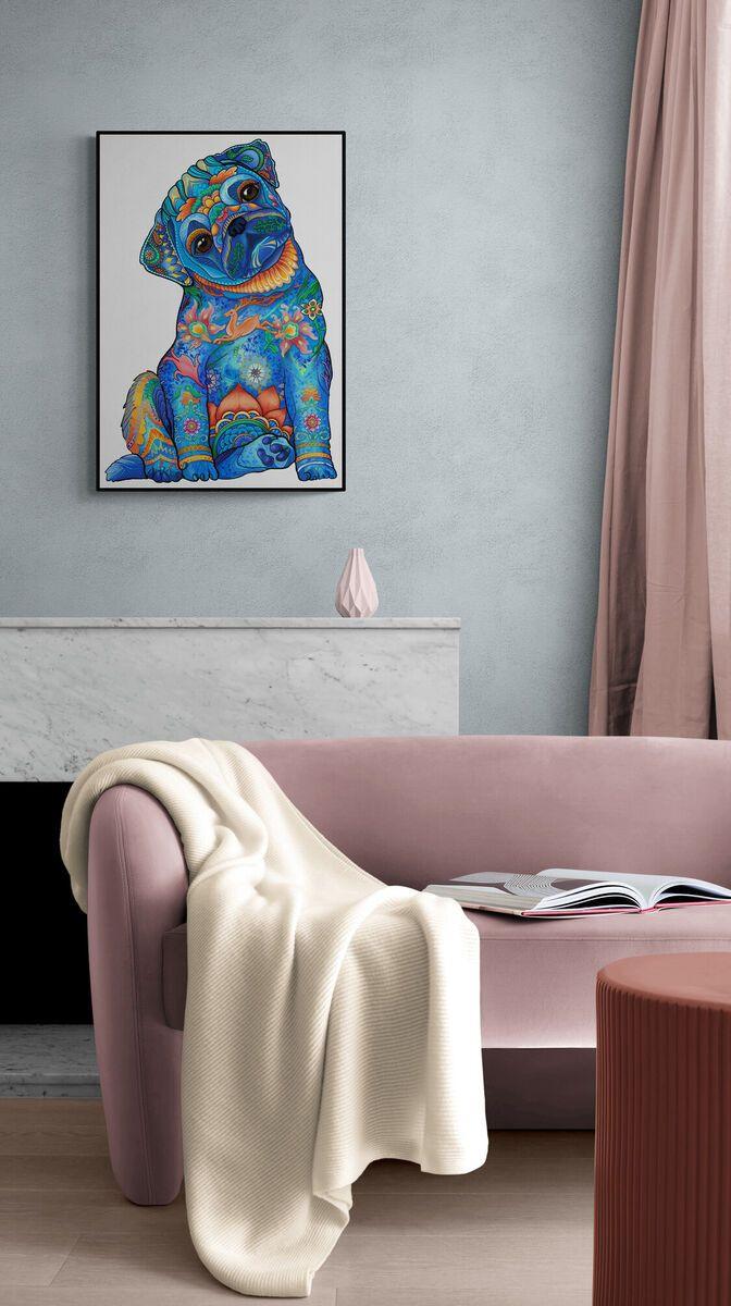 Cute Pug Wooden Jigsaw Puzzle