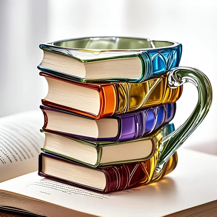 LUMINA LIBRI | Stained-Glass Book Mug