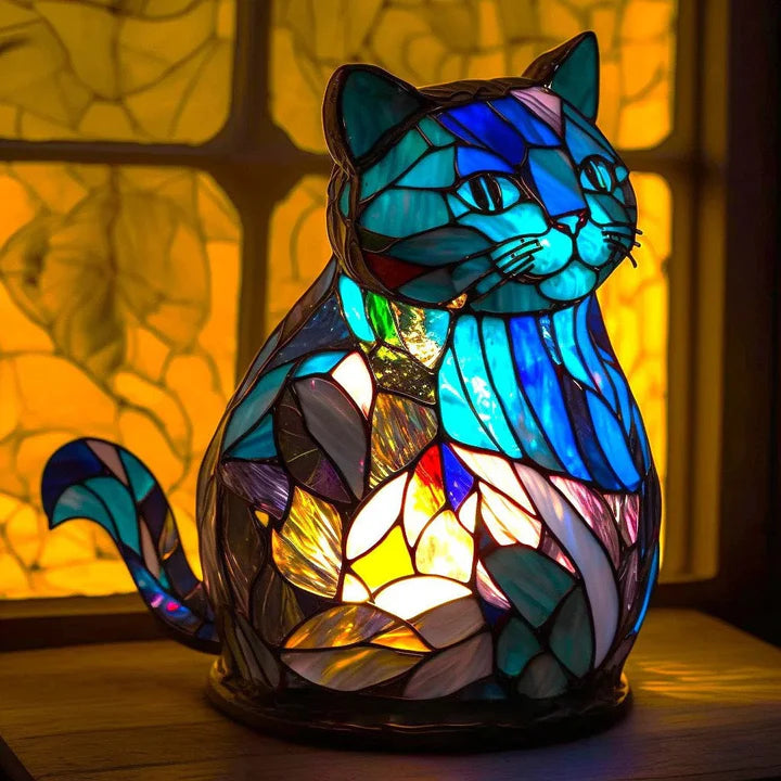 LUMORA | Stained-Glass Cat Lamp