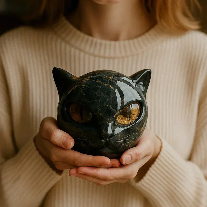 NOCTURA | Enchanted Black Cat Sculpture