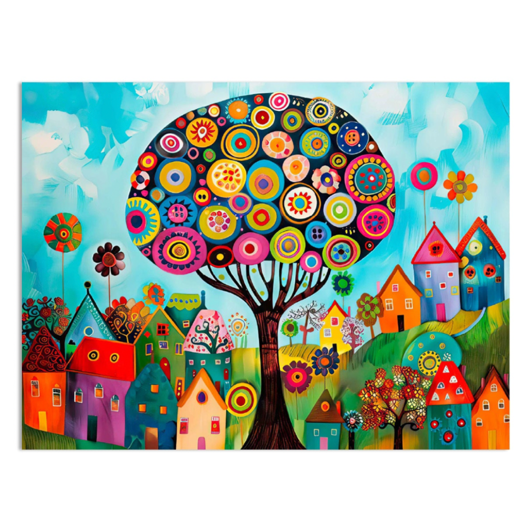 Vibrant Village - Wooden Jigsaw Puzzle