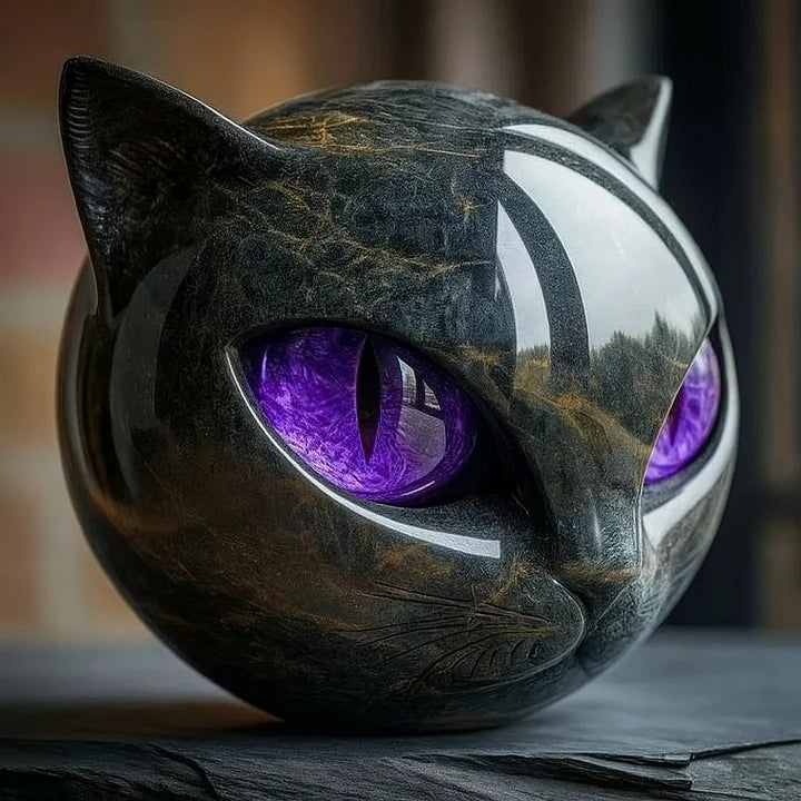 NOCTURA | Enchanted Black Cat Sculpture