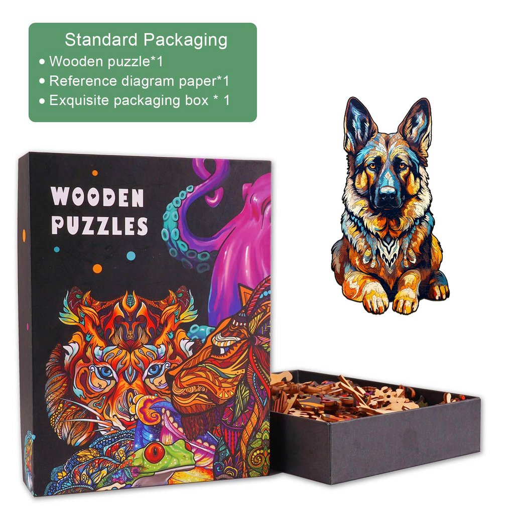German Shepherd Wooden Jigsaw Puzzle
