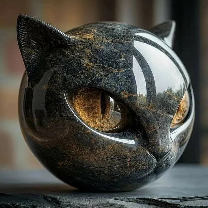 NOCTURA | Enchanted Black Cat Sculpture