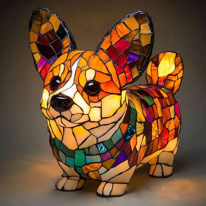 CORVINA | Stained-Glass Corgi Lamp