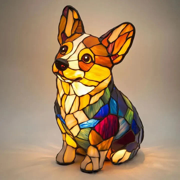 CORVINA | Stained-Glass Corgi Lamp